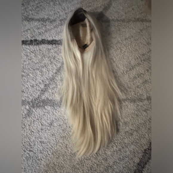 Nikita Dragun Khalessi Wig Platinum White Blonde Synthetic Lace Front - Picture 6 of 7